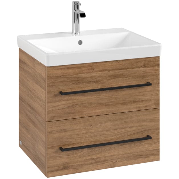 Villeroy & Boch Wall Mounted Vanity Unit Villeroy & Boch Avento Wall Hung Vanity Unit 580mm Two Drawers with Basin