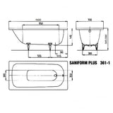 Kaldewei Single Ended Bath Kaldewei Saniform Plus Single Ended Steel Bath with Leg Set