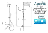 Aquarius Bathrooms Exposed Shower Set Aquarius RainLux Cool Touch Adjustable Round Exposed Shower Valve and Kit