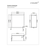Crosswater Shower Niche Crosswater Square Shower Niche with LED - 305 x 305 x 120mm