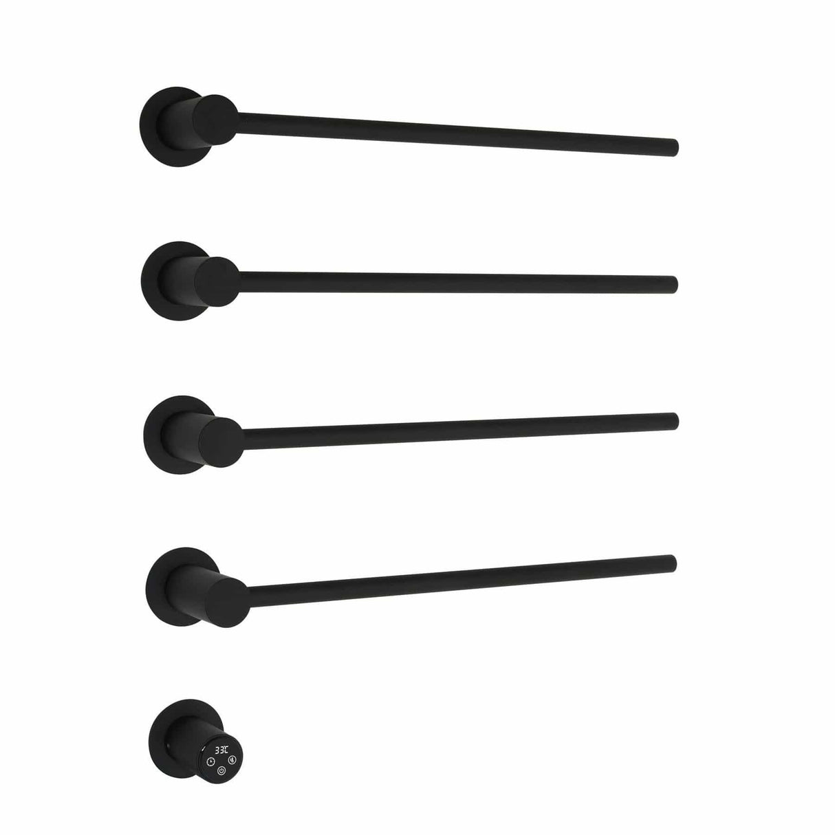 JTP Designer Towel Rail Matt Black JTP Onyx Electric Designer Towel Radiator