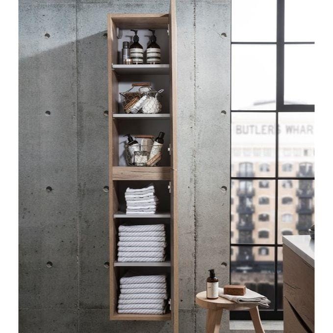 Crosswater Storage Unit Crosswater Glide II Tower Storage Unit in Nordic Oak