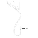 Burlington Shower Handset Burlington Riviera Shower Handset, Hose and Elbow