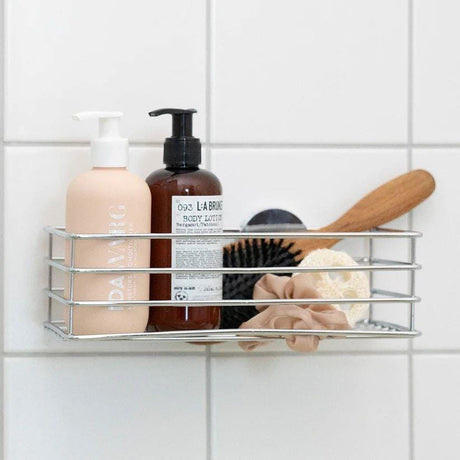 Smedbo Basket Chrome Smedbo Beslagsboden Frame Self-Adhesive Shower Basket