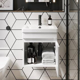 Saneux Wall Mounted Vanity Unit Saneux Air Vanity Unit With Basin - 400 X 350mm - One Drawer - Wall Mounted