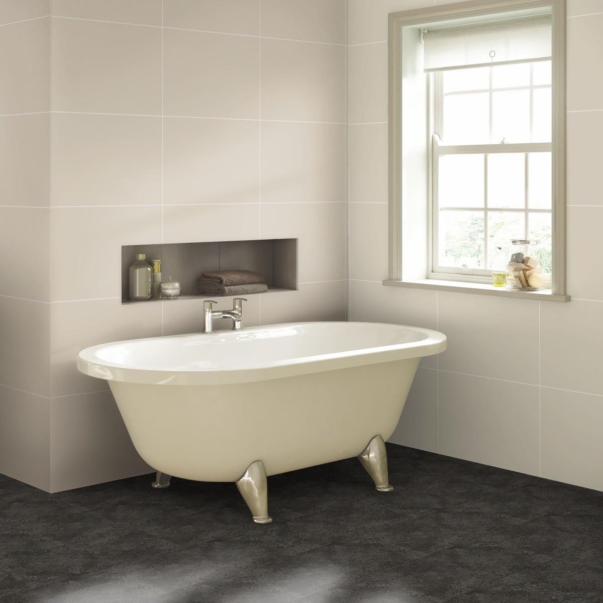 Multipanel Click Flooring Multipanel Click Drop 1.85M² Interlocking Vinyl Floor Tiles Stone Effect - Sicilia