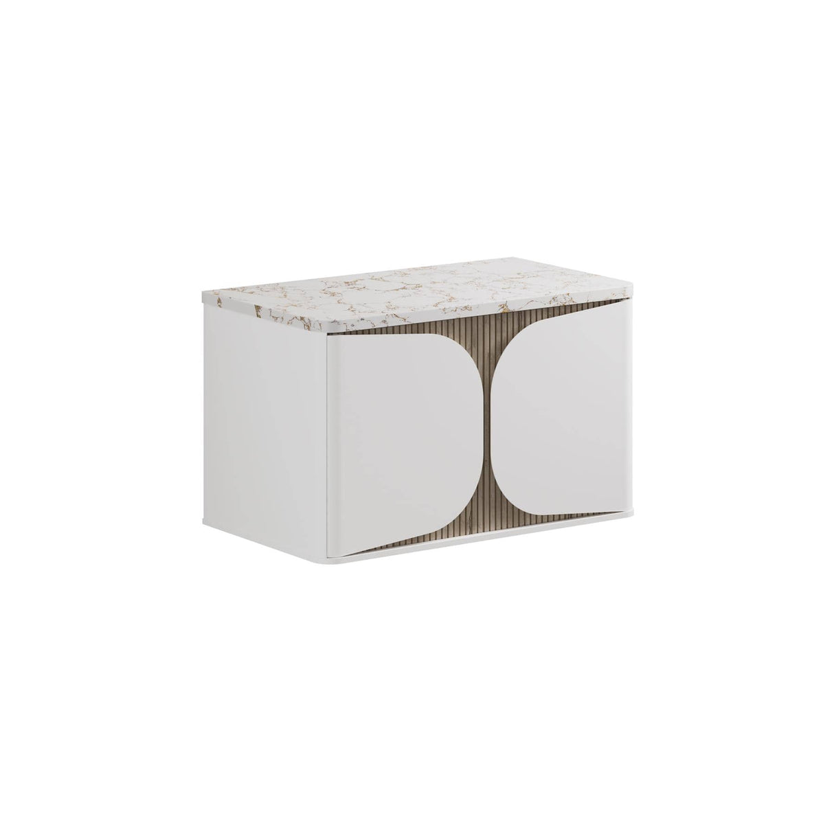 Crosswater Wall Mounted Vanity Unit Crosswater Tambour 800mm Wall Mounted One Drawer Vanity Unit with Basin or Worktop