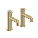 Heritage Pillar Basin Tap Heritage Dartmouth Basin Pillar Taps in Brushed Brass