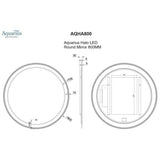 Aquarius Bathrooms Illuminated Mirror Aquarius Halo Round 800mm LED Illuminated Mirror