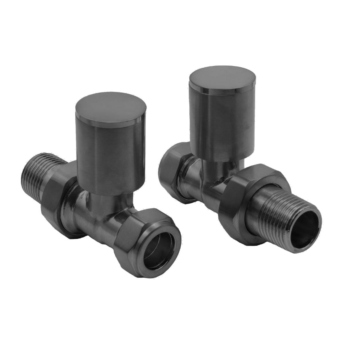 Reina Radiator Valve Gun Metal Reina Portland Straight Radiator Valves