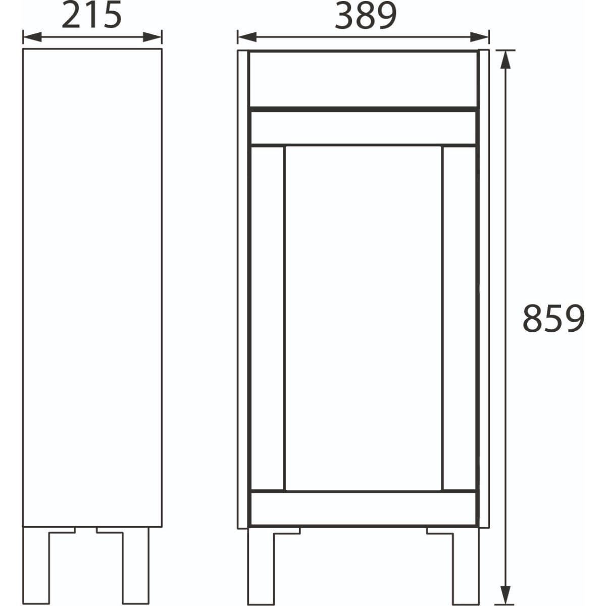 Heritage Cloakroom Unit Heritage Lynton 400mm Floor Standing Cloakroom Vanity Unit with Basin, Waste and Handle Bundle