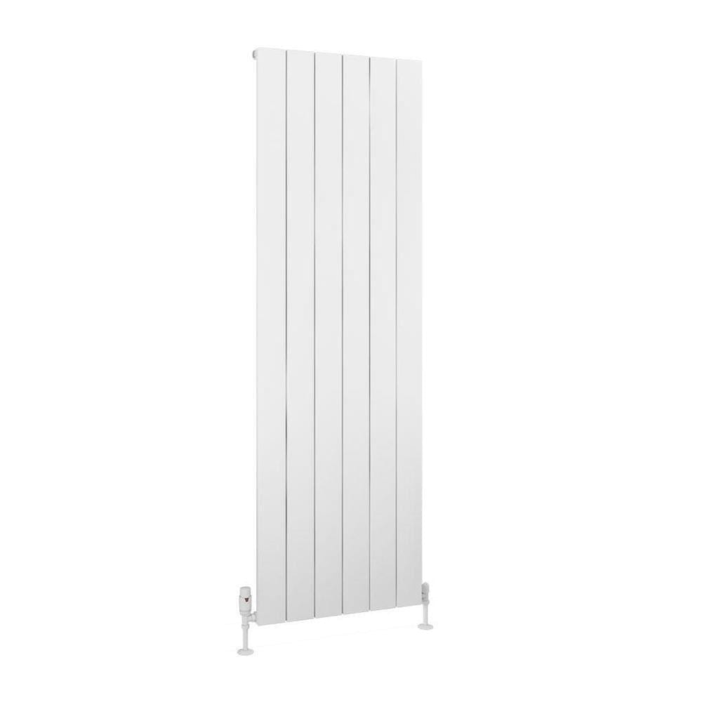 Eastbrook Panel Radiator Eastbrook Charlton Vertical Aluminium Designer Radiator in Matt White