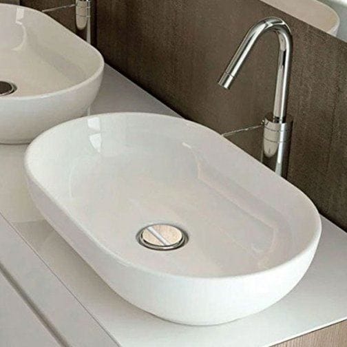 RAK Countertop Basin RAK Moon Oval 500mm Countertop Basin in White