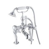 JTP Bath Shower Mixer Chrome JTP Grosvenor Cross Deck Mounted Bath Shower Mixer with Kit