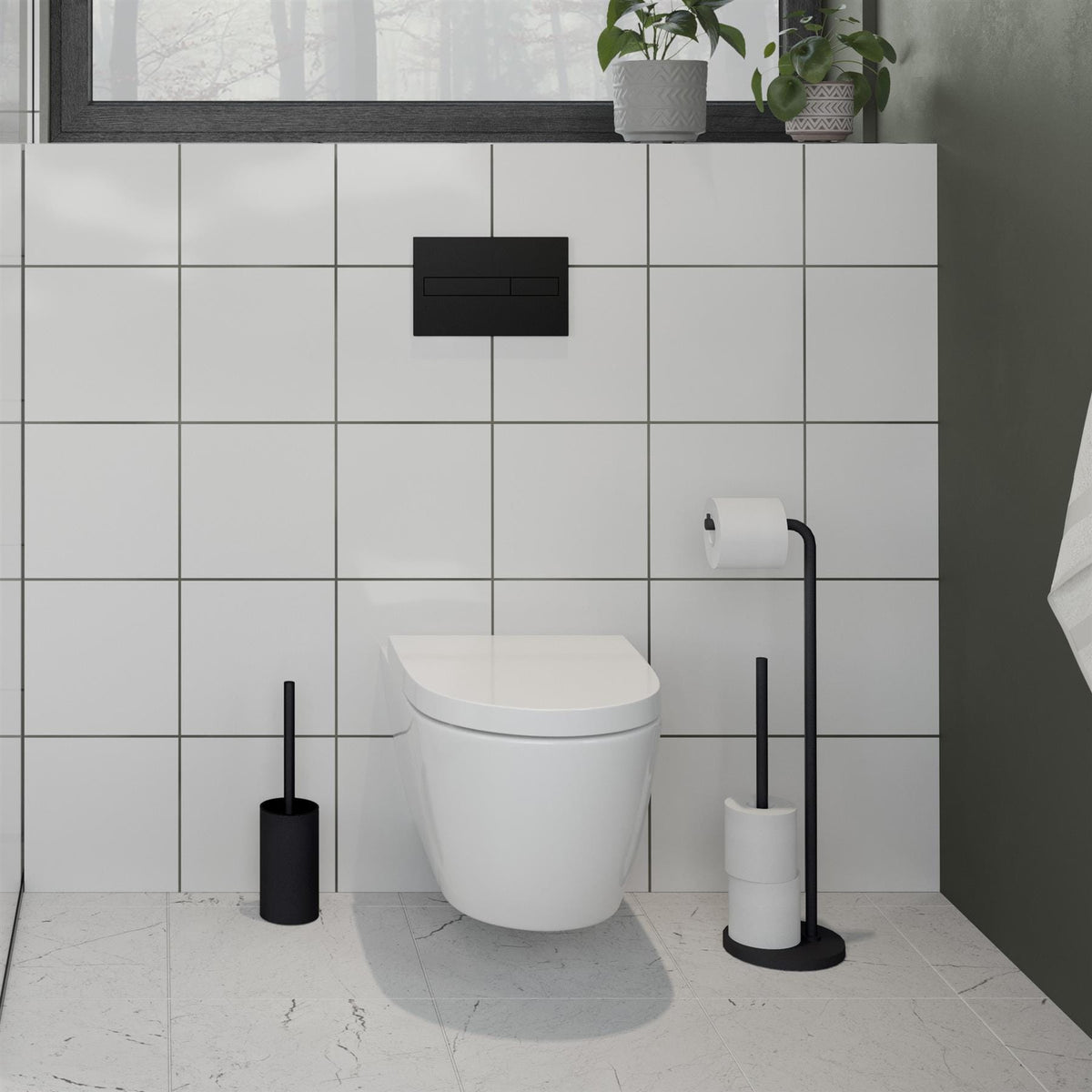 Smedbo Toilet Roll Holder Black Smedbo Beslagsboden Curve Freestanding Toilet Roll Holder and Spare Roll Holder