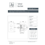 JTP Concealed Shower Valve JTP HIX 2 Outlet, 2 Handle Thermostatic Concealed Shower Valve