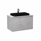 Imex Wall Mounted Vanity Unit Slate / White Marble / Black Imex Arco Wall Hung 800mm Single Drawer Vanity Unit with Worktop and Inset Basin