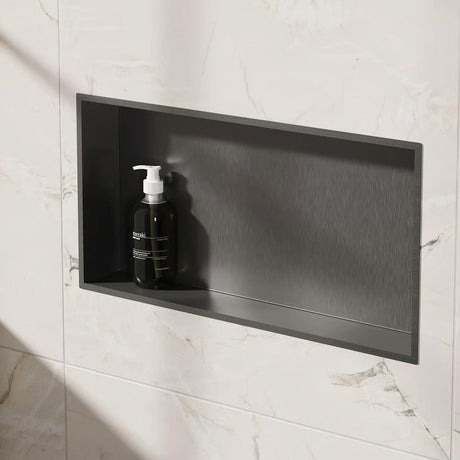 Crosswater Shower Niche Slate Crosswater Rectangular Shower Niche - 610 x 305 x 80mm for Stud Walls