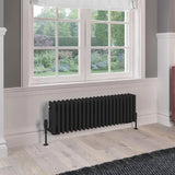 Eastbrook Rivassa Traditional 4 Column Radiator in Matt Black