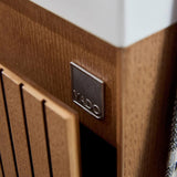 Vado Wall Mounted Vanity Unit Vado Groove Fluted Wall Mounted Two Drawer Vanity Unit with Basin