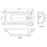 Aquarius Bathrooms Single Ended Bath Aquarius Elter Single Ended Bath With Legs Set