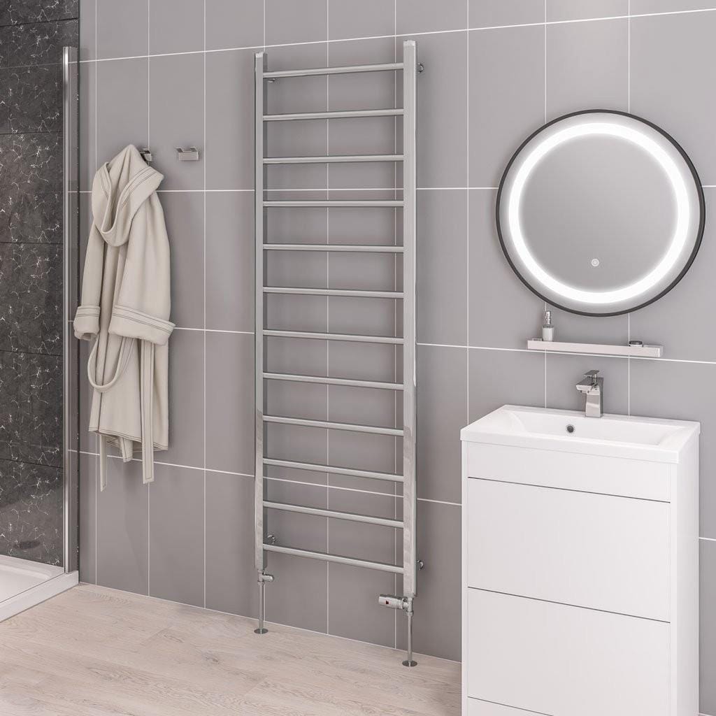 Eastbrook Ladder Rail 1750 x 600 / Central Heating Eastbrook Tuscan Round Heated Towel Rail in Chrome
