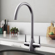Aquarius Kitchen Tap Brushed Nickel Aquarius TrueCook - Series 15 - Two Handle - Kitchen Mixer Tap