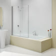 Merlyn Bath Screen Merlyn 6mm 2 Panel Folding Hinged Bath Screen