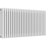 Aquarius Bathrooms Column Radiator 600mm x 1190mm Aquarius Foundry Horizontal 4 Column Radiator in White