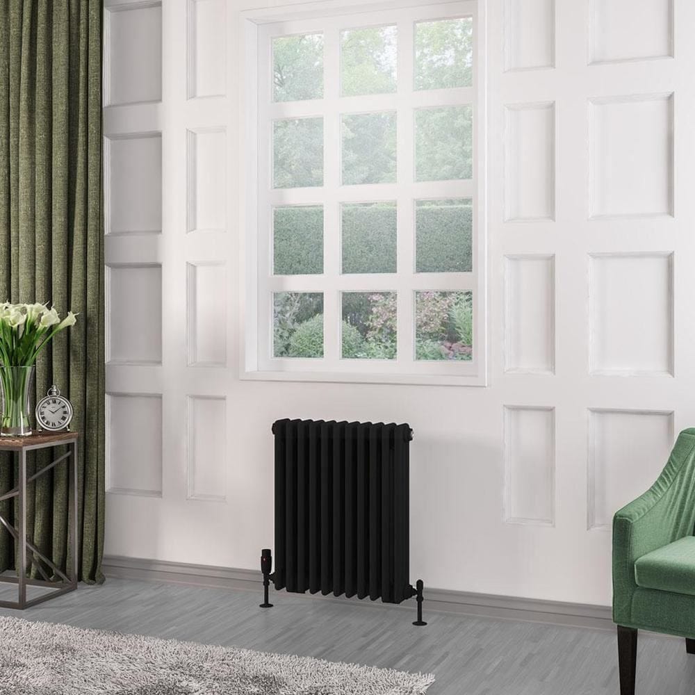 Eastbrook 600 x 518 / Central Heating Eastbrook Rivassa Traditional 3 Column Radiator in Matt Black