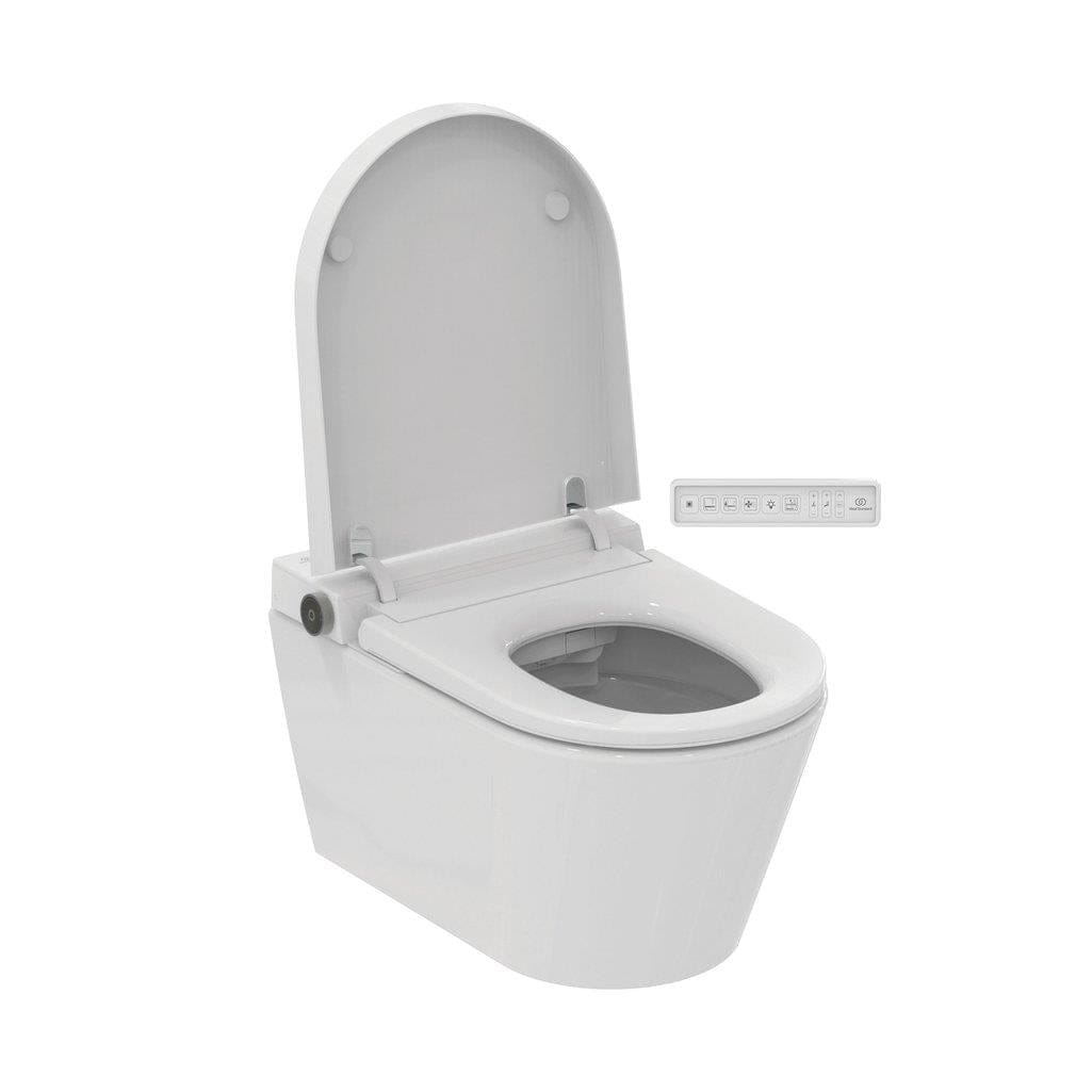 Ideal Standard Smart Toilet Ideal Standard i.life E Wall Hung Electronic Smart Toilet and Soft Close Seat