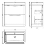 Aquarius Bathrooms Floor Standing Vanity Unit Aquarius Seren 800mm Floor Standing Two Drawer Vanity Unit with Basin