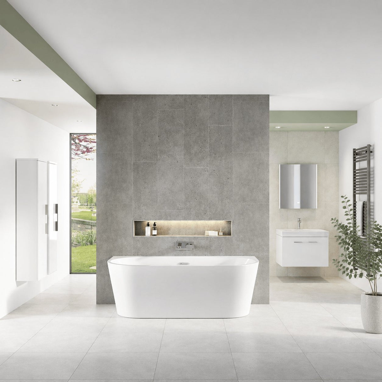 Tissino Back to Wall Freestanding Bath Tissino Angelo Back to Wall Double Ended Freestanding Bath