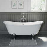 Burlington Back To Wall Freestanding Bath Burlington Avantgarde Back To Wall Traditional Bath in Gloss White