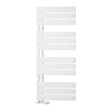 Reina Designer Towel Radiator 1190 x 500mm / White Reina Vada Vertical Aluminium Central Heating Towel Rail
