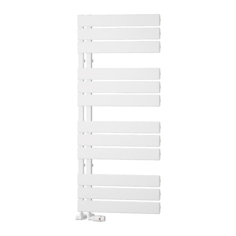 Reina Designer Towel Radiator 1190 x 500mm / White Reina Vada Vertical Aluminium Central Heating Towel Rail