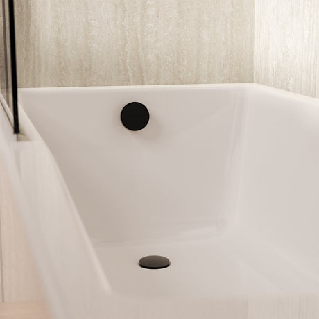 Crosswater Overflow Filler Matt Black Crosswater MPRO Bath Filler with Click Clack Waste
