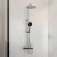 Imex Exposed Shower Set Chrome Imex Ravine Cool Touch, Easy Fix, Thermostatic Shower Set with Fixed Overhead Shower And Multifunction Adjustable Handset