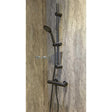 Crosswater Shower Set Matt Black Aquarius RainLux Easy-Fit Round Bar Shower Valve and Kit