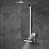 VitrA Exposed Shower Set VitrA Aquaheat Charm Exposed Thermostatic Valve Shower Set with Shelf, 360mm Square Shower Head and Handset