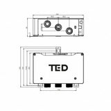 TED Exposed Shower Set TED Togo Oval BubbleSpa® Complete 2 Outlet Digital Shower Kit with Wireless Button