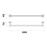 RAK Towel Rails and Rings RAK Sphere Towel Rail in Chrome