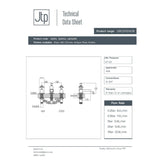JTP Bath Mixer JTP Grosvenor Cross 3 Hole Deck Mounted Bath Filler Tap