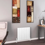 Eastbrook Panel Radiator 600 x 660 / Dual Fuel Eastbrook Charlton Horizontal Aluminium Designer Radiator in Matt White