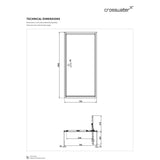 Crosswater In-Fold Shower Door Crosswater Clear 6 760mm Infold Shower Door in Brushed Brass