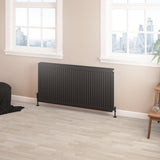 Aquarius Type 22 600 x 1200mm Aquarius Type 22 Compact Panel Radiator in Matt Black