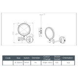 JTP Cosmetic and Shaving Mirror JTP Zoom Illuminated Magnifying Cosmetic and Shaving Mirror
