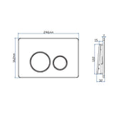 Imex Flush Plate Imex Round Button Stainless Steel Flush Plate (for IMFF01 & IMCC0 Cisterns)