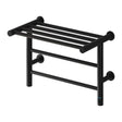 Reina Designer Towel Radiator 350 x 500mm / Black Reina Maira Dry Electric Designer Towel Radiator with Top Shelf