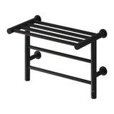 Reina Designer Towel Radiator 350 x 500mm / Black Reina Maira Dry Electric Designer Towel Radiator with Top Shelf